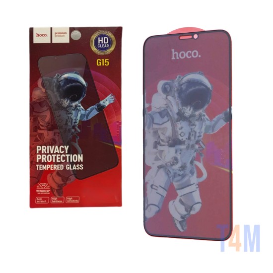 Hoco Privacy Tempered Glass Screen Protector G15 for Apple iPhone XR/11 Black